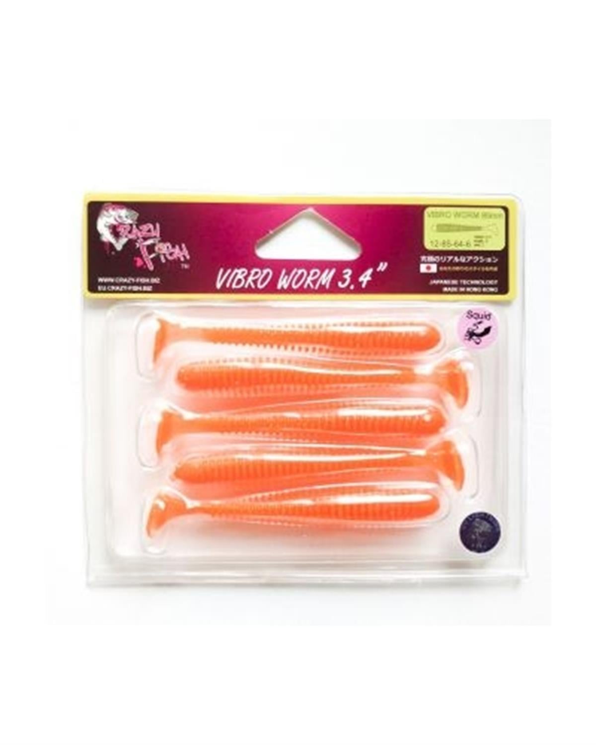 Crazy Fish Vibro Worm 3.4 85 mm Silikon Yem C:64
