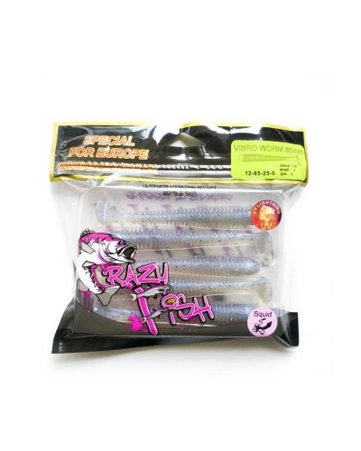 Crazy Fish Vibro Worm 3.4 85 mm Silikon Yem C:25