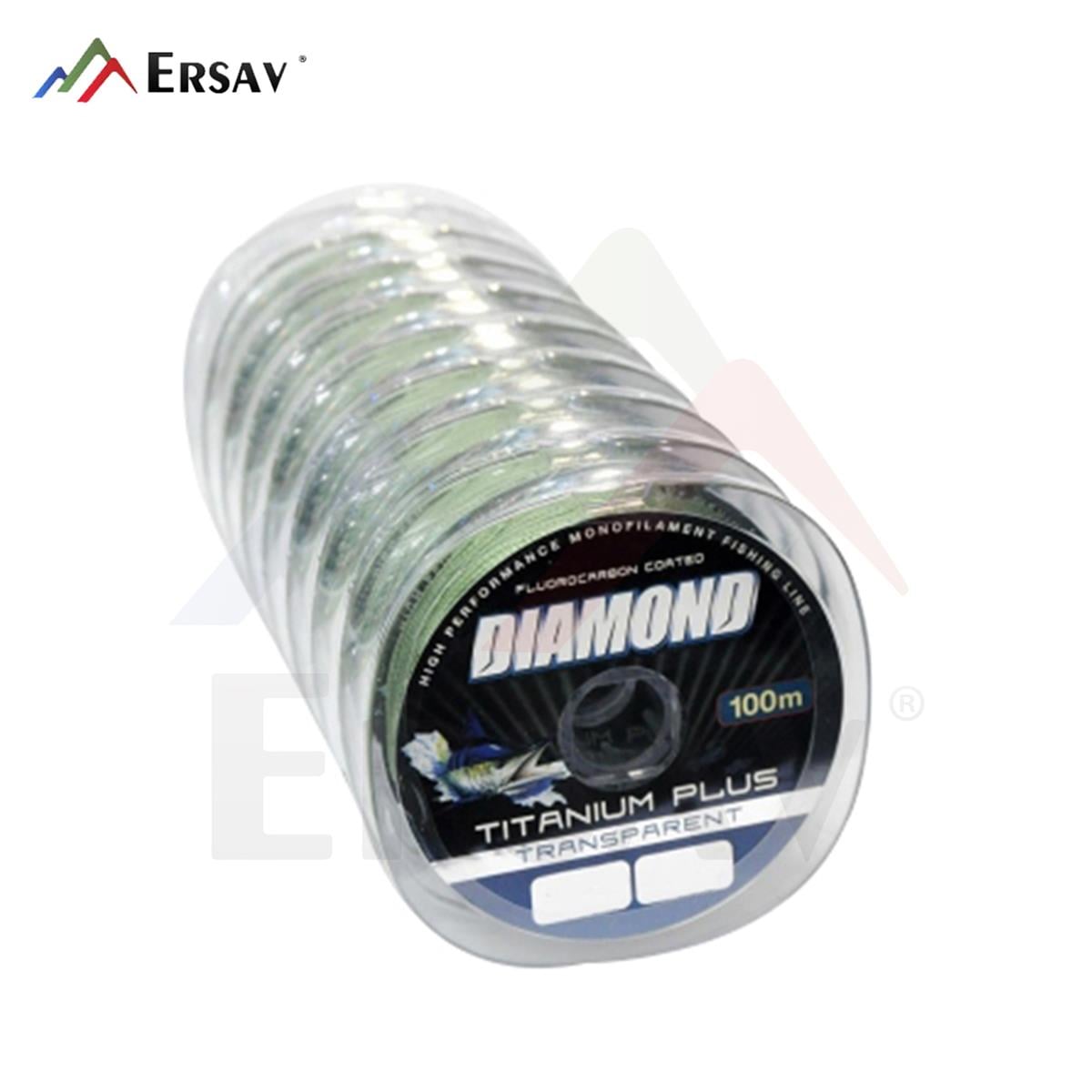Diamond Titanium Plus Örgü İp Koyu Yeşil Misina 0.10 mm 6.50 kg 100 mt