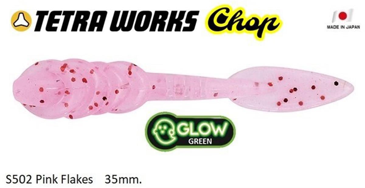 Duo Tetra Works Chop 35 mm Silikon Yem S502 Pink Flakes