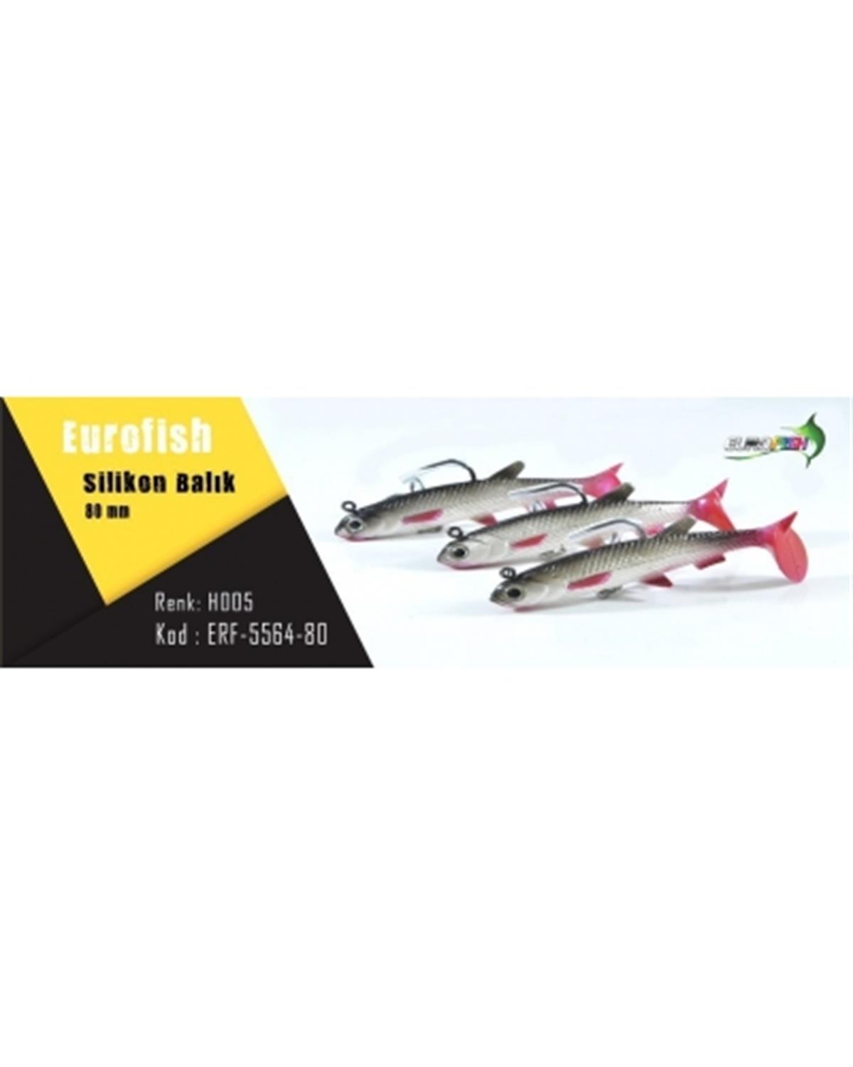 Eurofish 5564 Silikon Balık 80 mm H005   Adet Fiyatıdır