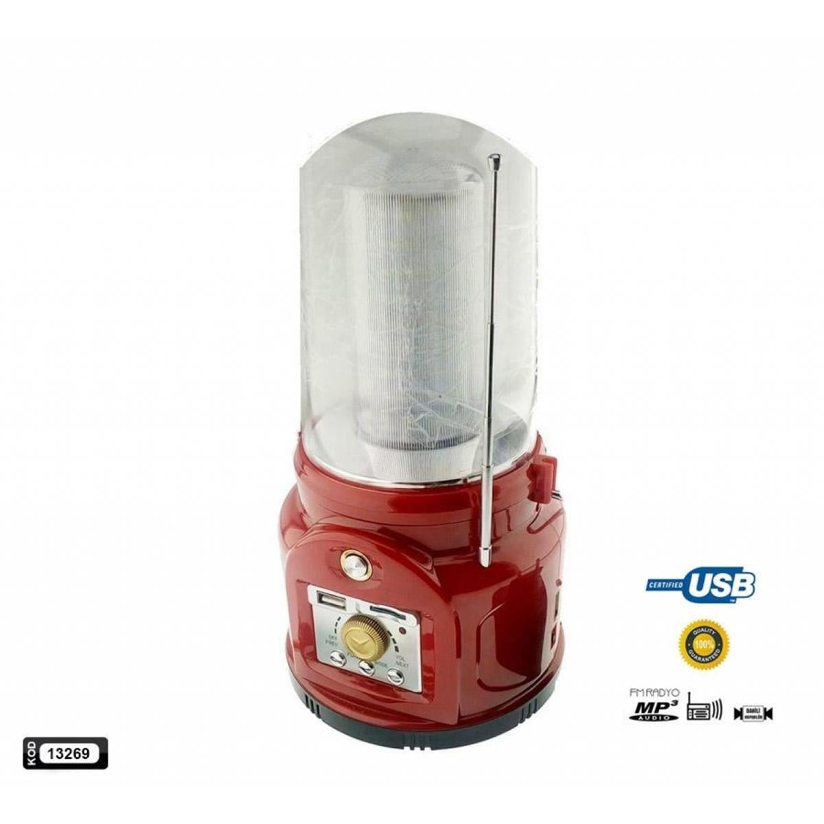 F.B.I F-780 Şarjlı Radyolu Kamp FeneriF.B.I F-780 ŞARJLI RADYOLU KAMP FENERİ KIRMIZI