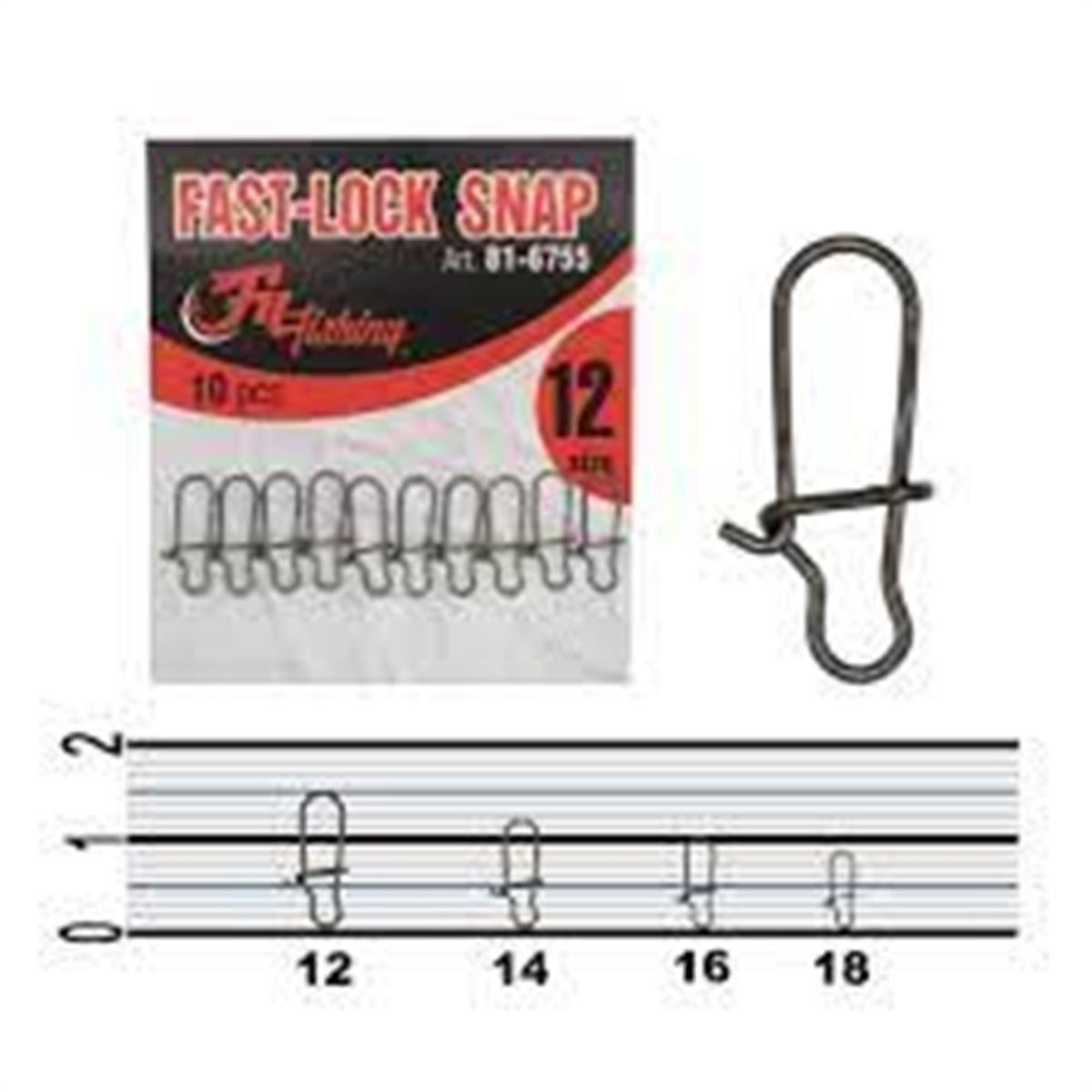 Fil Fishing Fast-Lock Snap (Klips) No:18-10 pcs