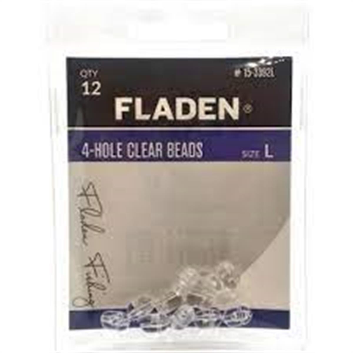 Fladen 4 Hole Clear Beads Şeffaf Boncuk L