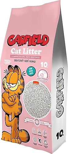 Garfield 10L Bebek Pudrası Kokulu Bentonit Kedi kumu