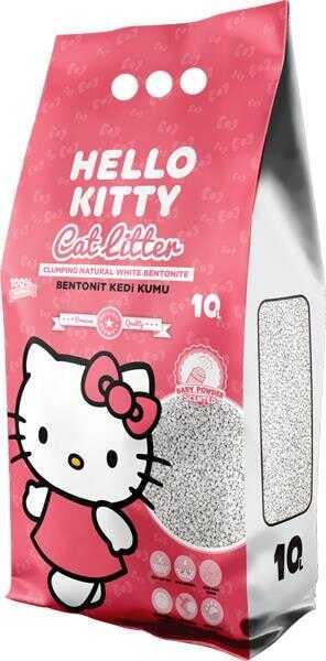 Hello Kity 10 L Bebek Pudrası Kokulu Bentonit Kedi Kumu