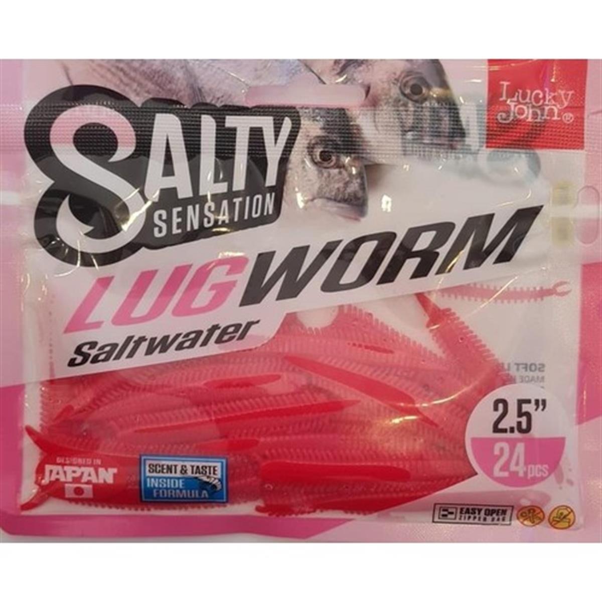 Lugworm Saltwater Silikon Yem Pembe 2.5 24 pcs