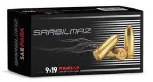 Mermi 9X19mm (para) bps-Sarsılmaz (fmj-124 grn) tab.fiş.-1035