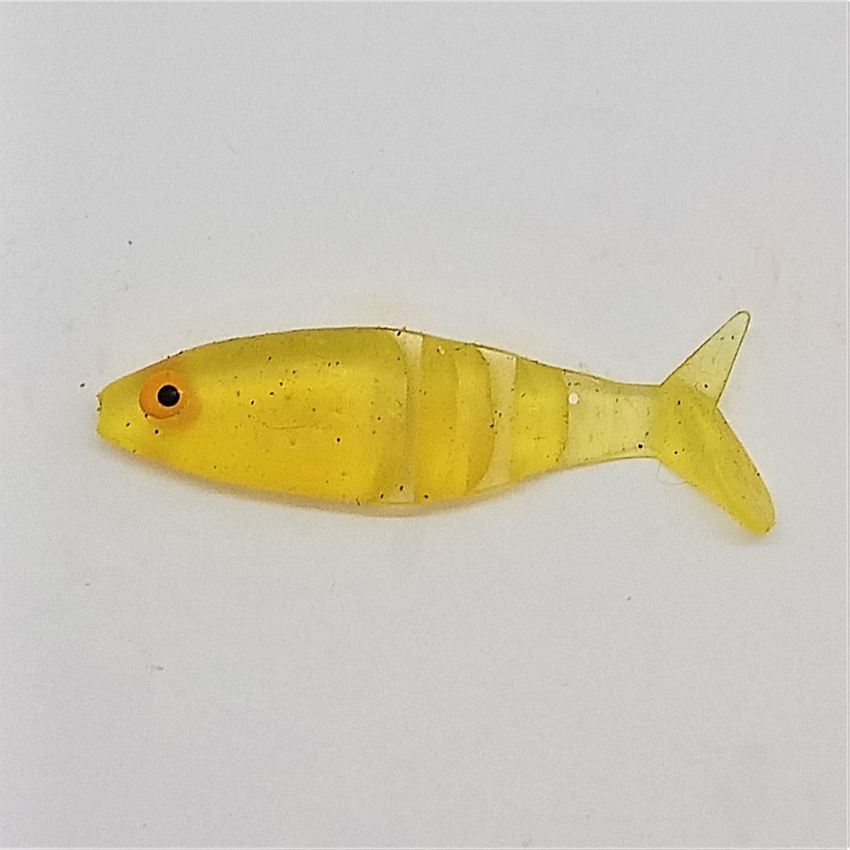 Muhtelif 65 mm Sarı Şeffaf Silikon Balık 
