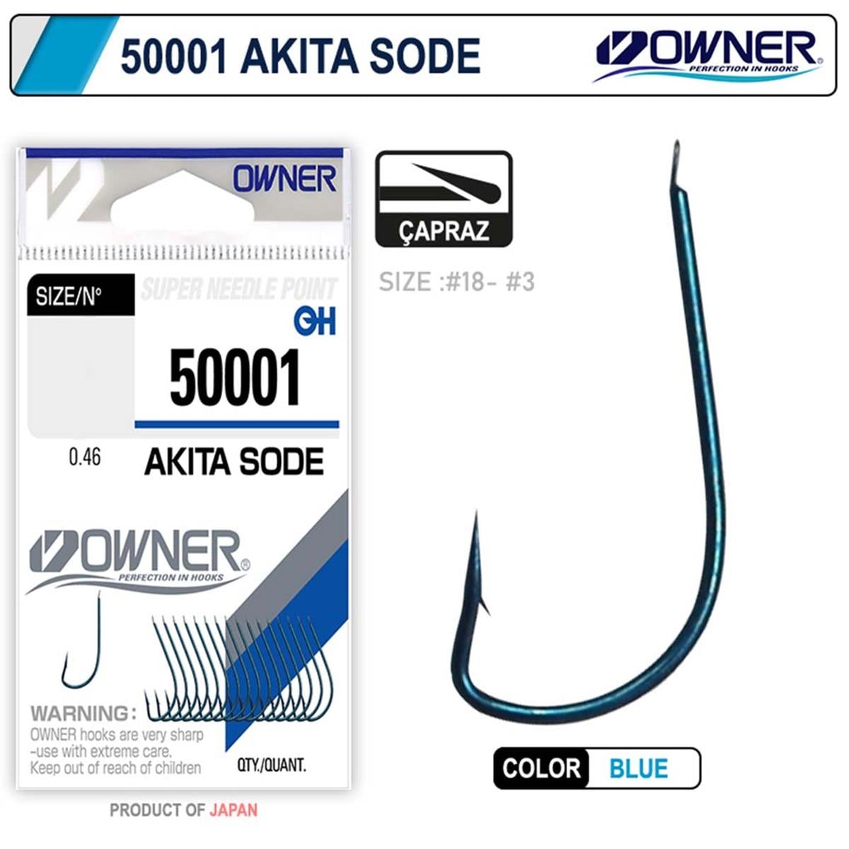 Owner 50001 Akita Sode Blue İğne No:5 15 Li Paket