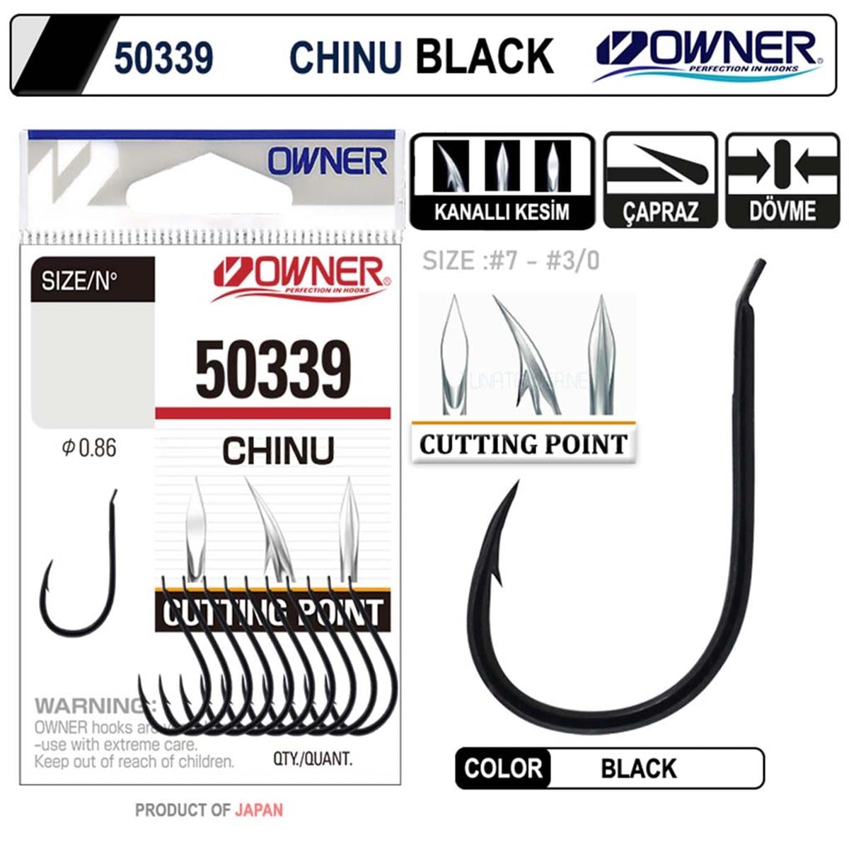 Owner 50339 Cut Chinu İğne No:2/0 9 Lu Paket