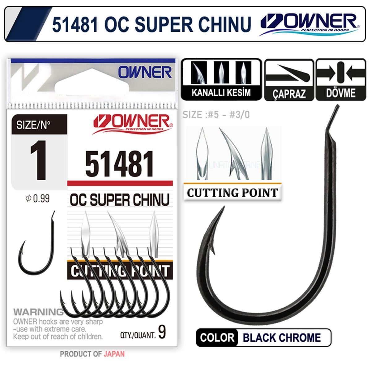 Owner 51481 Black Nikel İğne No:3 14 Lü Paket