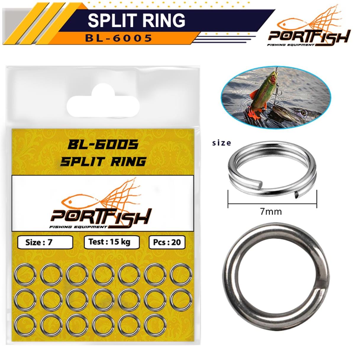 Portfish BL-6005 20 Li Kaşık Halkası No:7