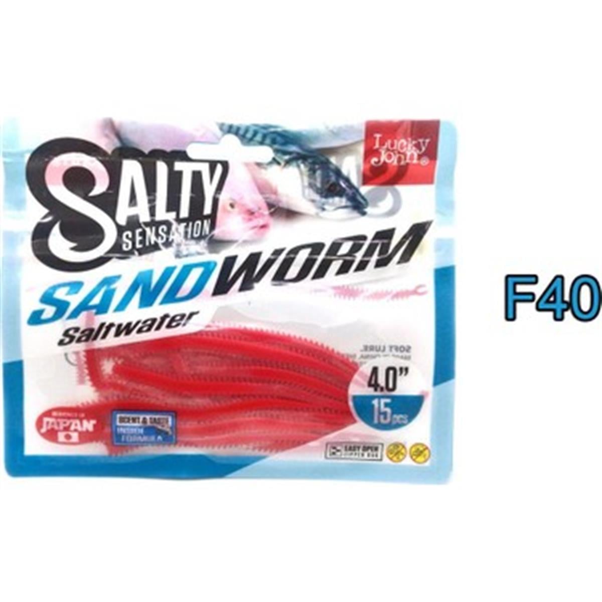 Salty Sandworm Saltwater Silikon Yem Kırmızı 4 15 pcs