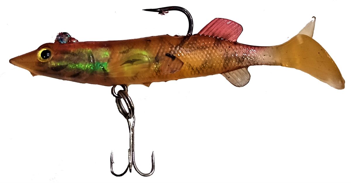 Spider 75 mm Çift İğneli Kaplan Görünümlü Silikon Balık