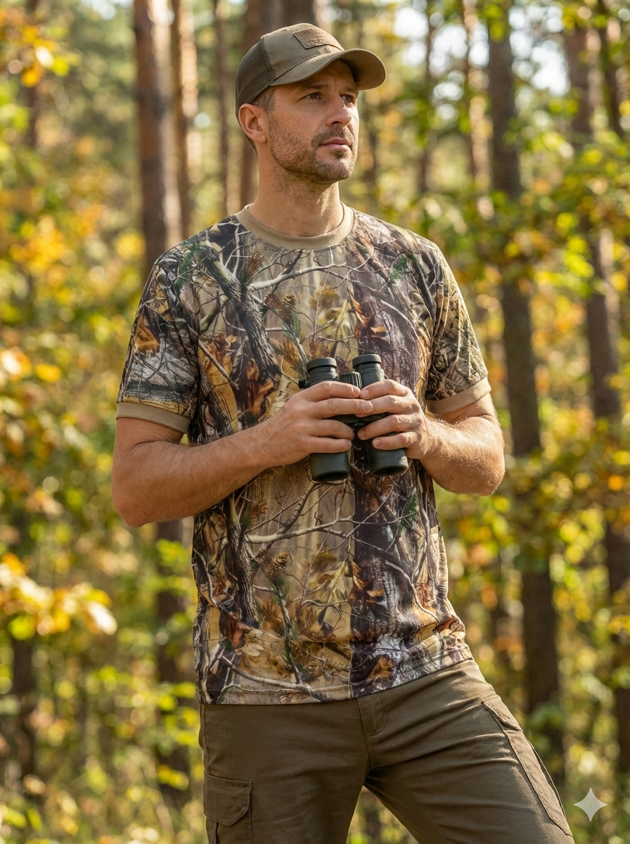 Tişört Avcı Climacool Orman Desen