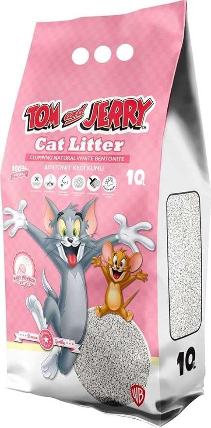 Tom and Jerry 10L Bebek Pudrası Kokulu  Bentonit Kedi Kumu
