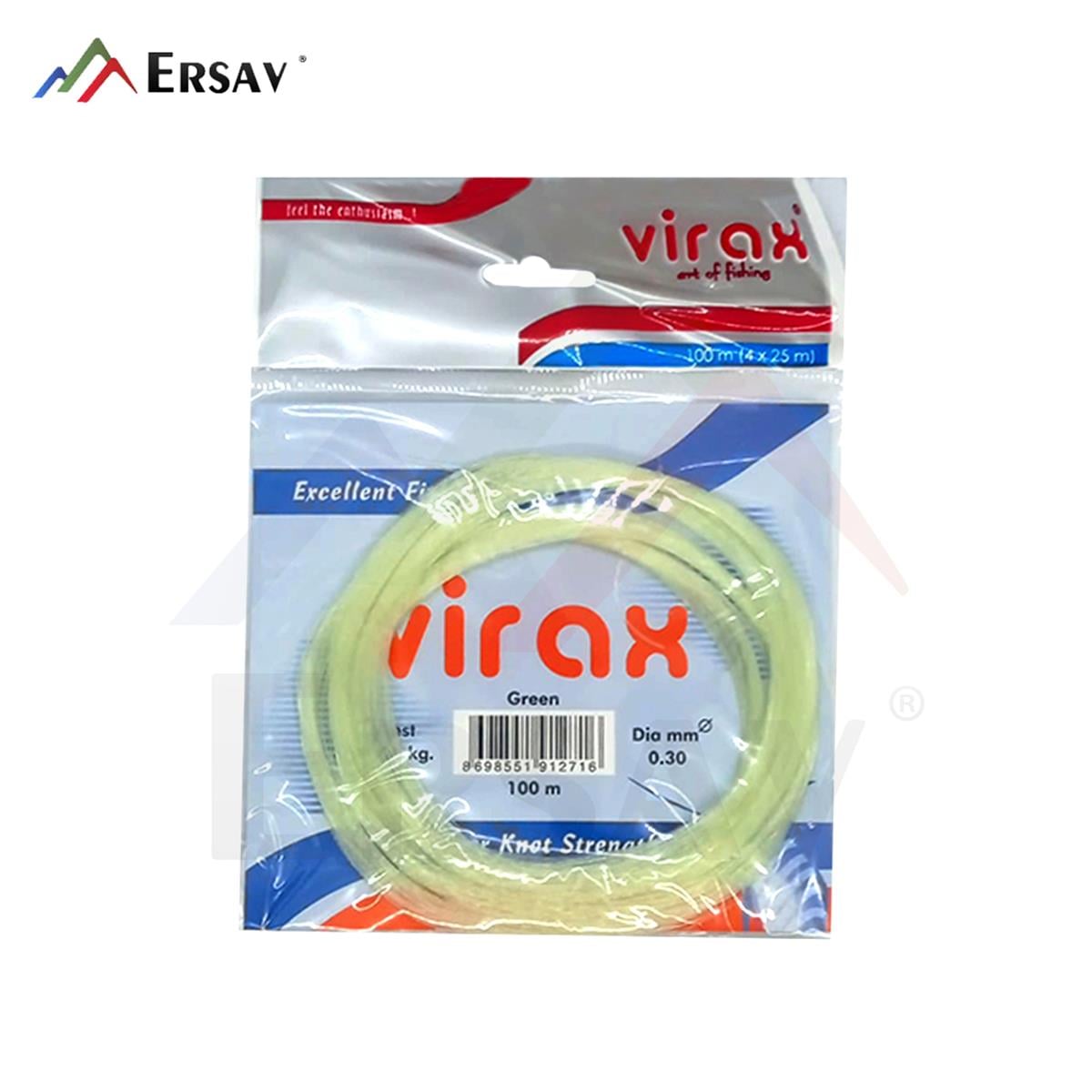 Virax 0.30 mm 100 m Yeşil Poşet Misina