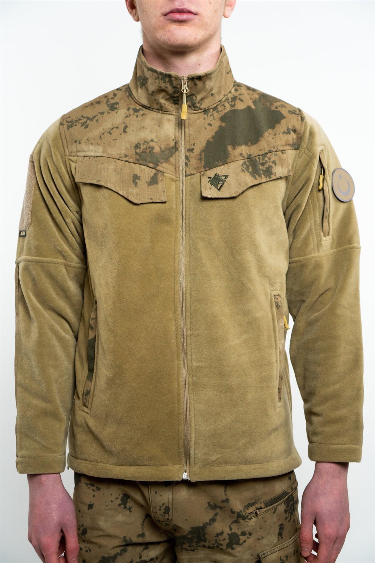 WolfTrap Outdoor Jandarma Kamuflaj Polar Ceket L Beden