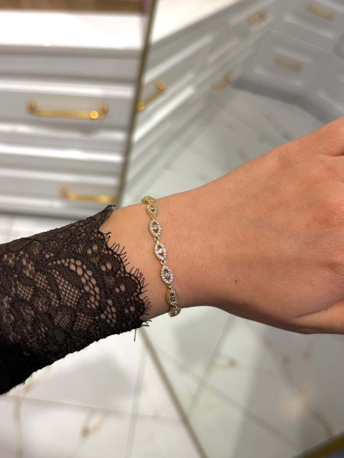 Özel Seri 14k Gold CD Model Sıralı Bileklik