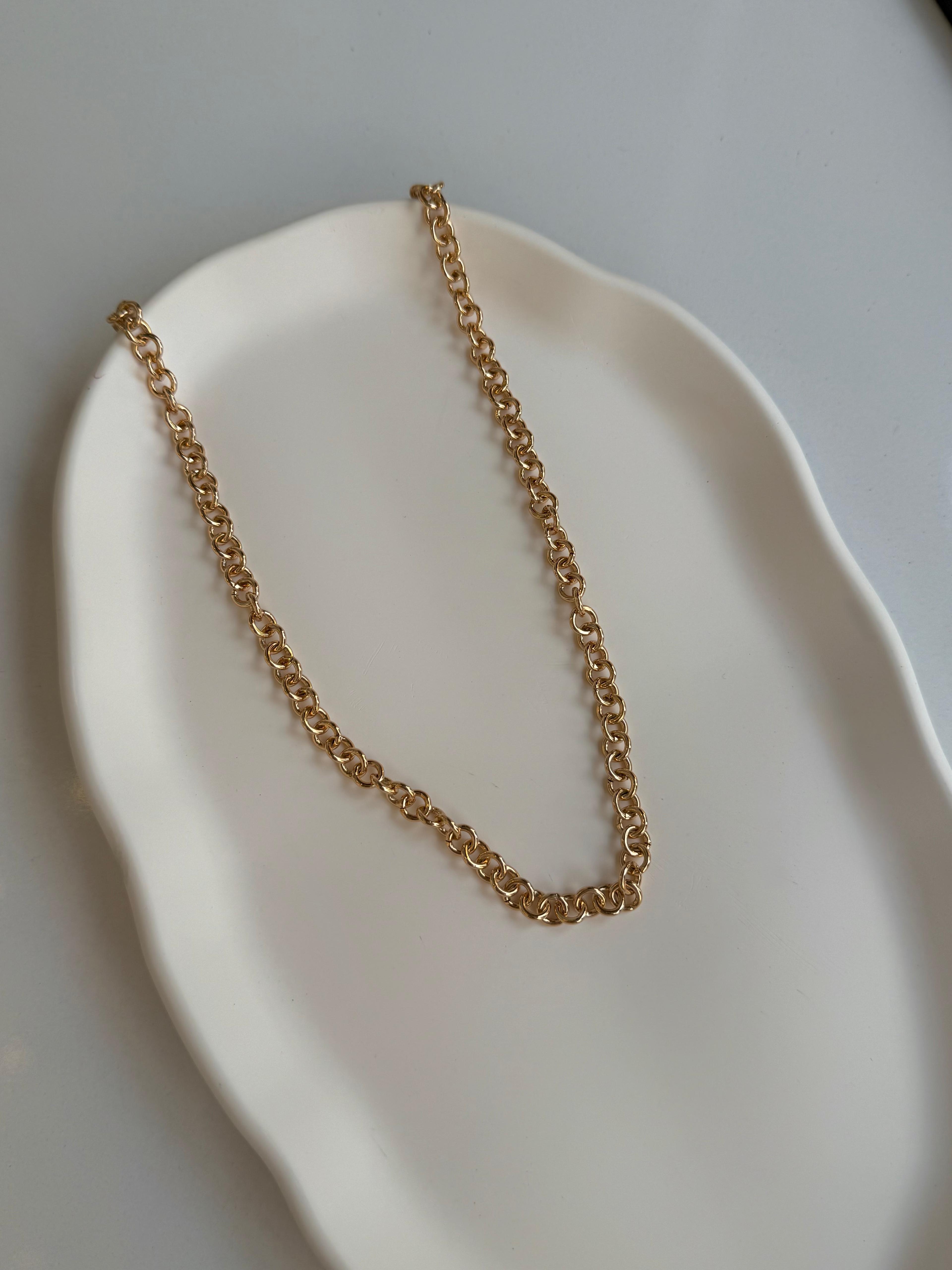 Özel Seri Yuvarlak Zincir Rose Gold Kolye