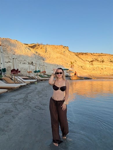 Kahverengi Alt Üst Pareo Takım