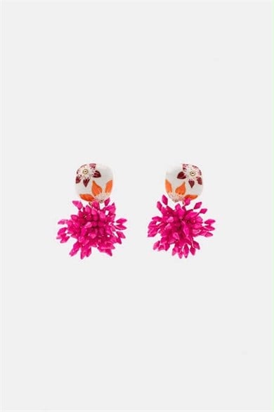 Marka Model Fuchsia Bloom Küpe