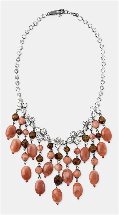Marka Model Cascata Rosa Taşlı Pembe Boncuk Kolye