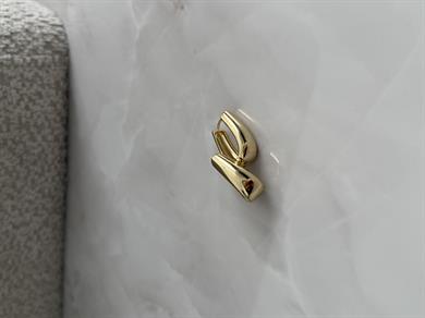 Özel Seri 14k Gold Oval Model Küpe