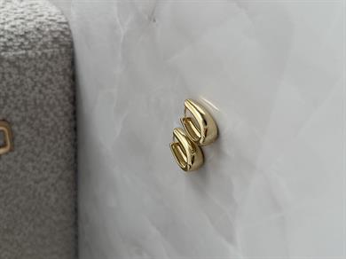 Özel Seri 14k Gold Oval Model Küpe