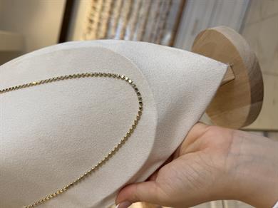 Özel Seri Ezme Zincir 14K Gold 60cm