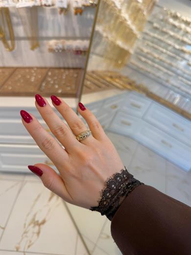 Özel Seri Yüzük 23 Gold Bombeli Kılçık Model 