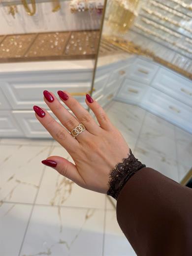 Özel Seri Yüzük 52 İç İçe Geçen Daire Model 