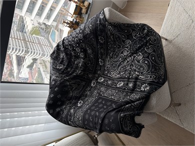 Siyah Patchwork Desenli Şal 110x110