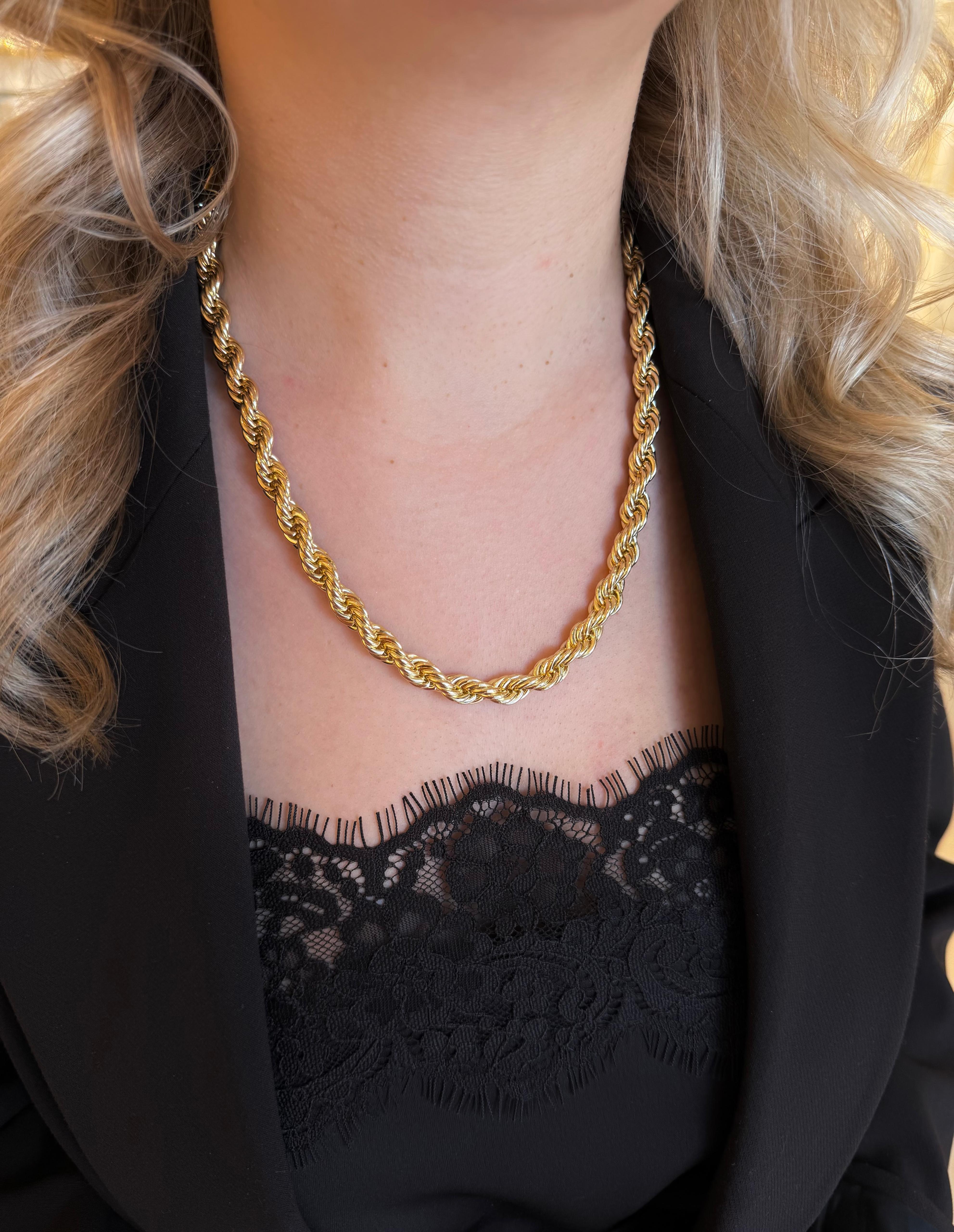 Özel Seri 14k Gold Hasır Model Zincir Kolye
