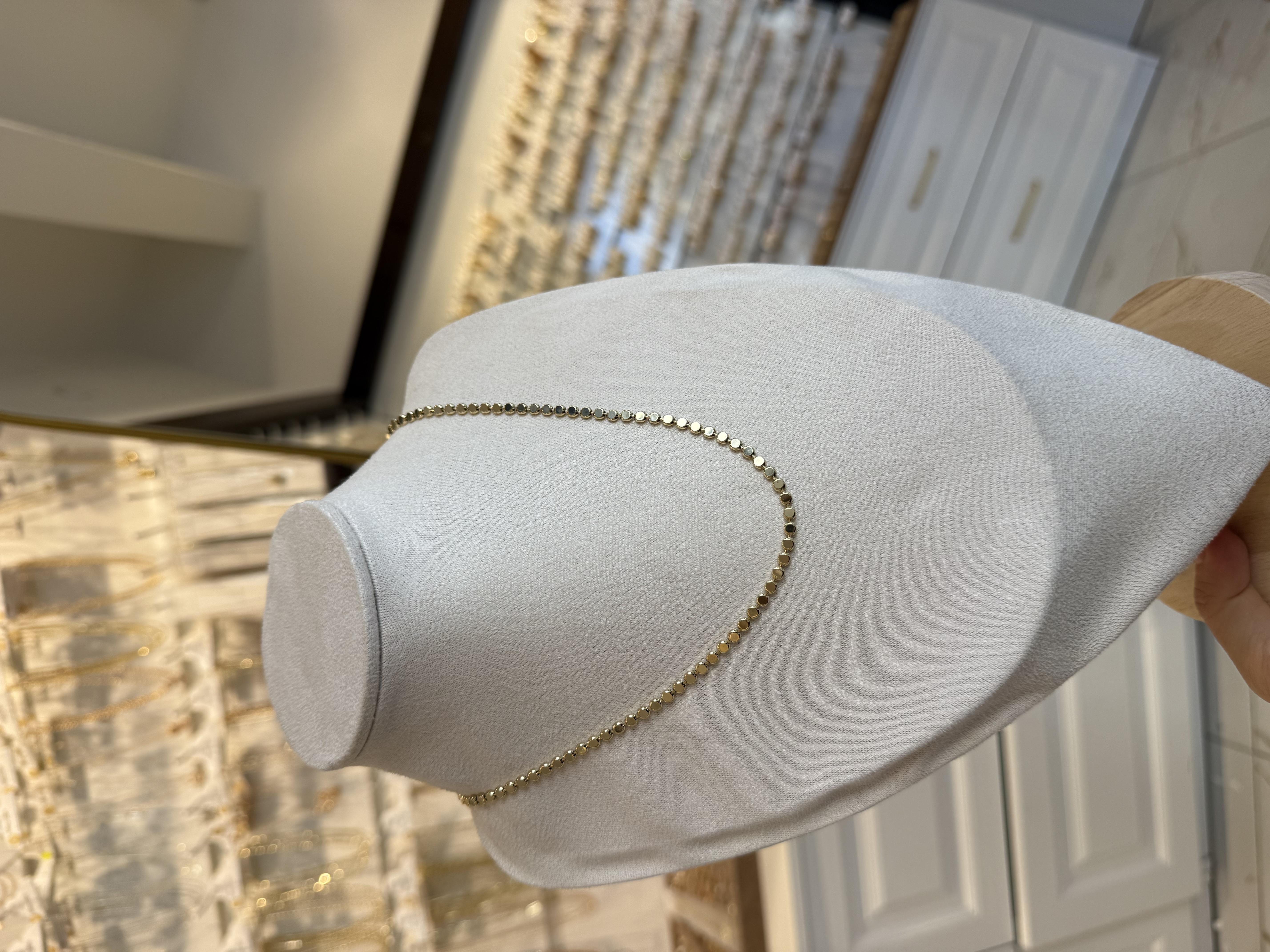 Özel Seri Ezme Zincir 14k Gold 45cm