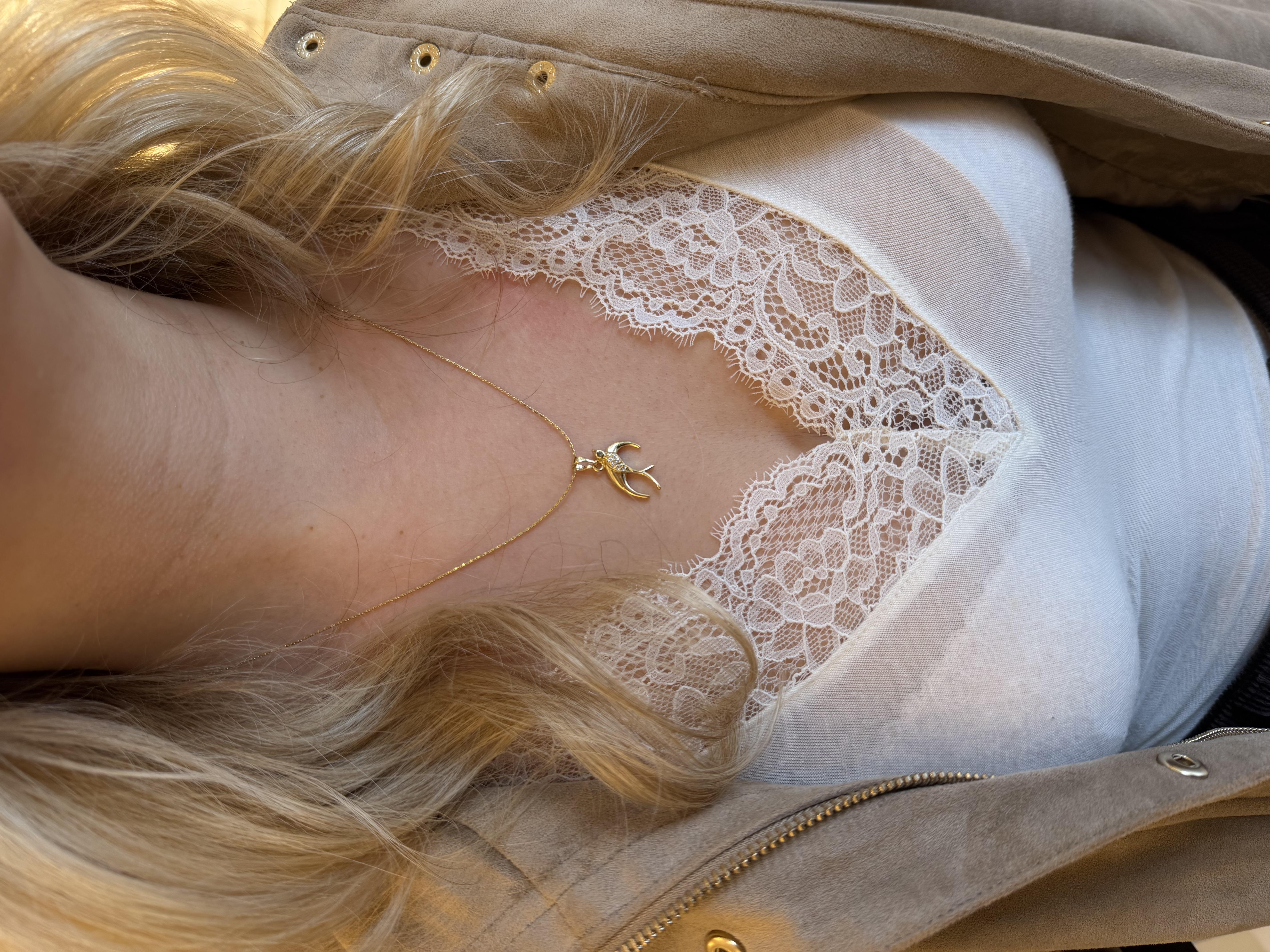 Özel Seri Wishbone Kolye Gold