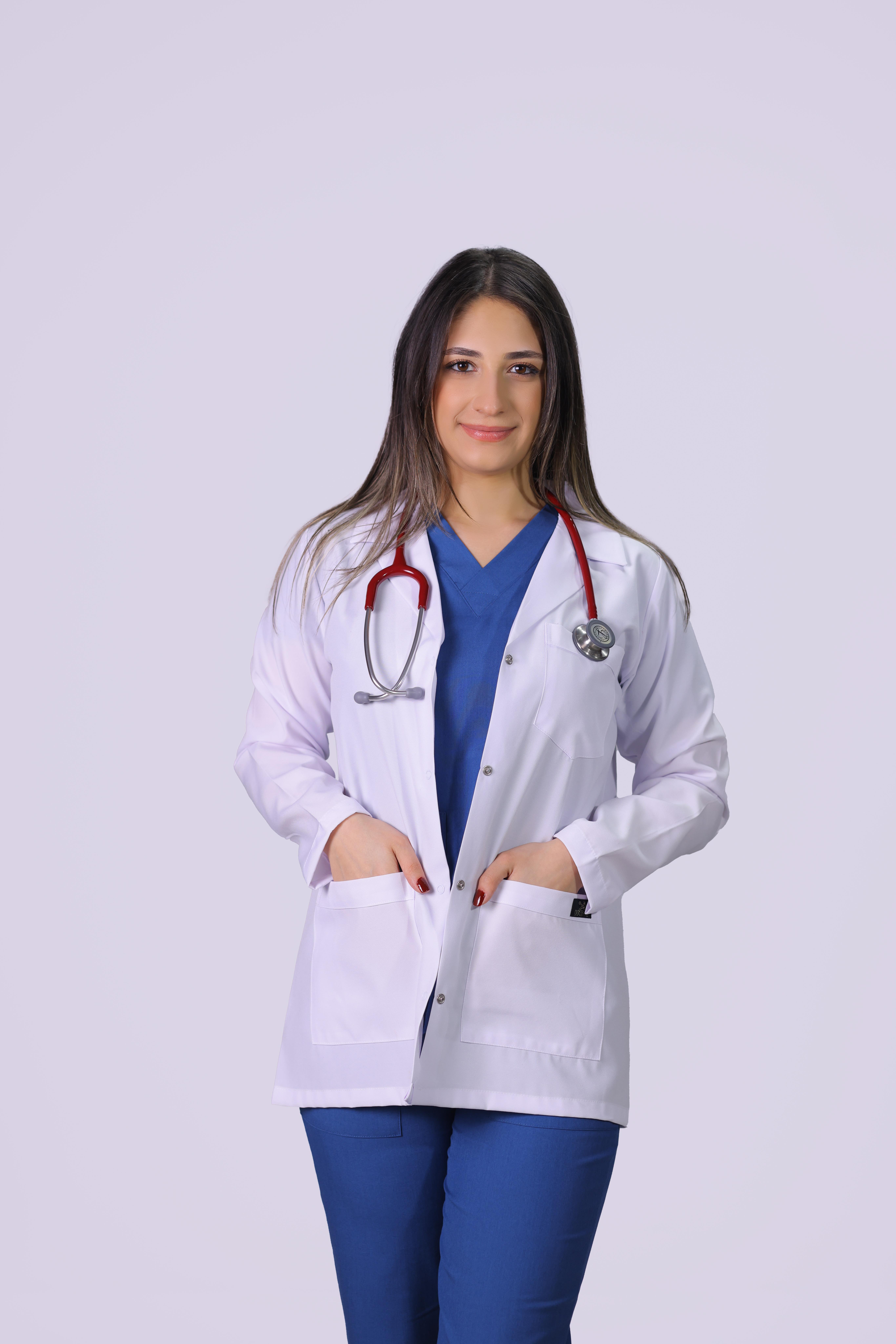Bayan Klasik Yaka Uzun Kol Vizit Önlüğü