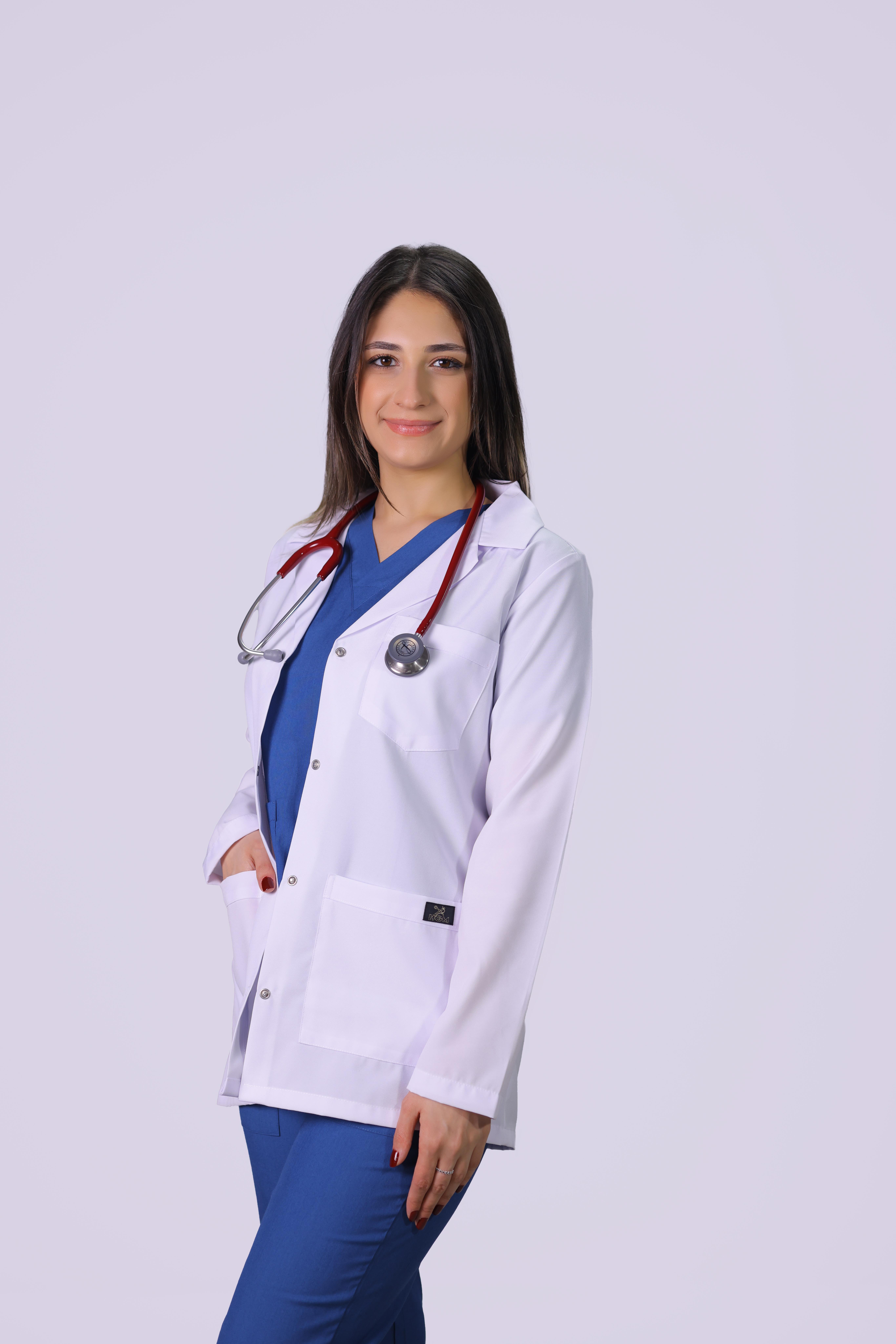 Bayan Klasik Yaka Uzun Kol Vizit Önlüğü