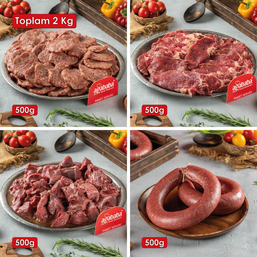 Et Sever Mangalcı Paketi: Köfte, Biftek, Et Şiş, Kangal Sucuk