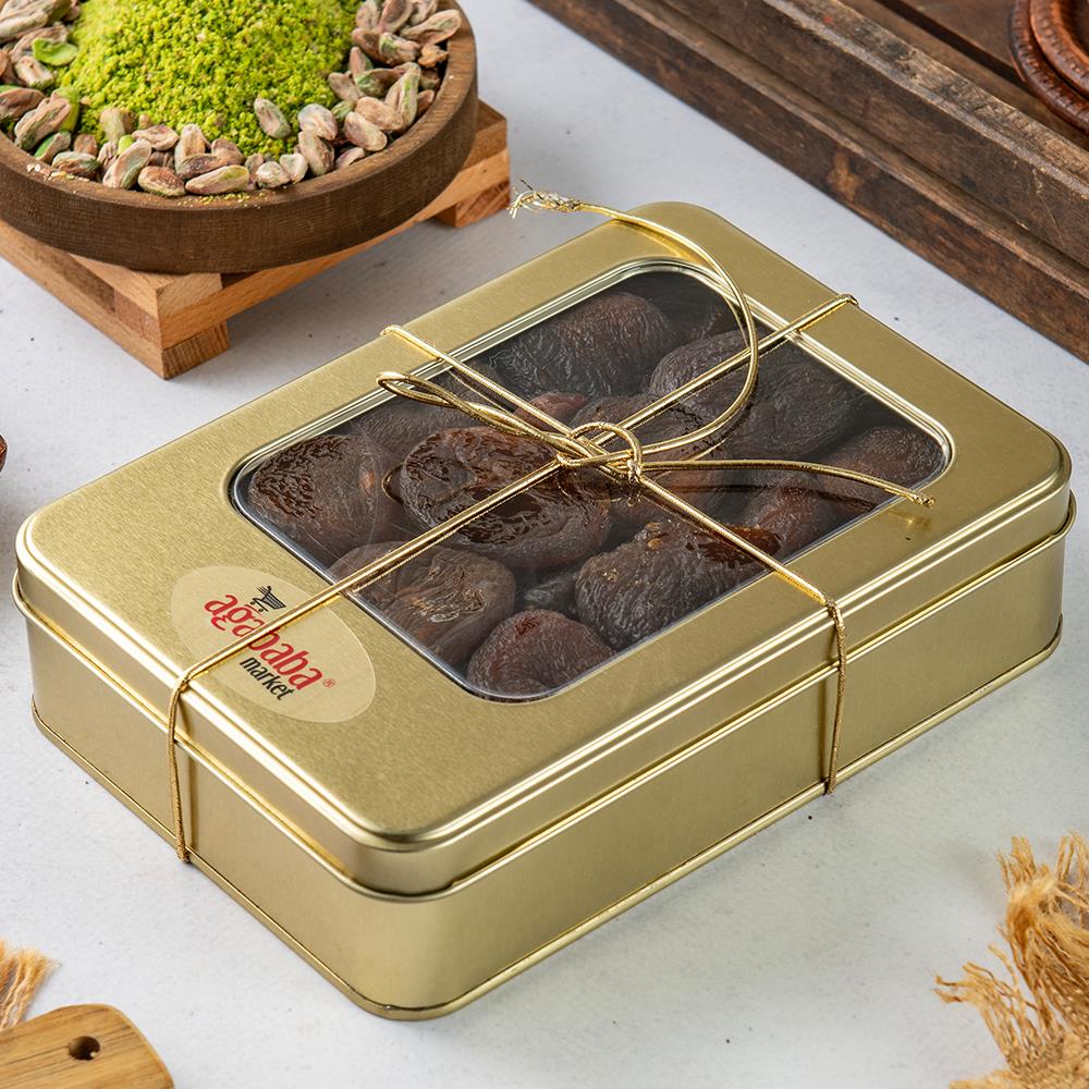 Gün Kurusu Kayısı 1 Kg Metal Kutu
