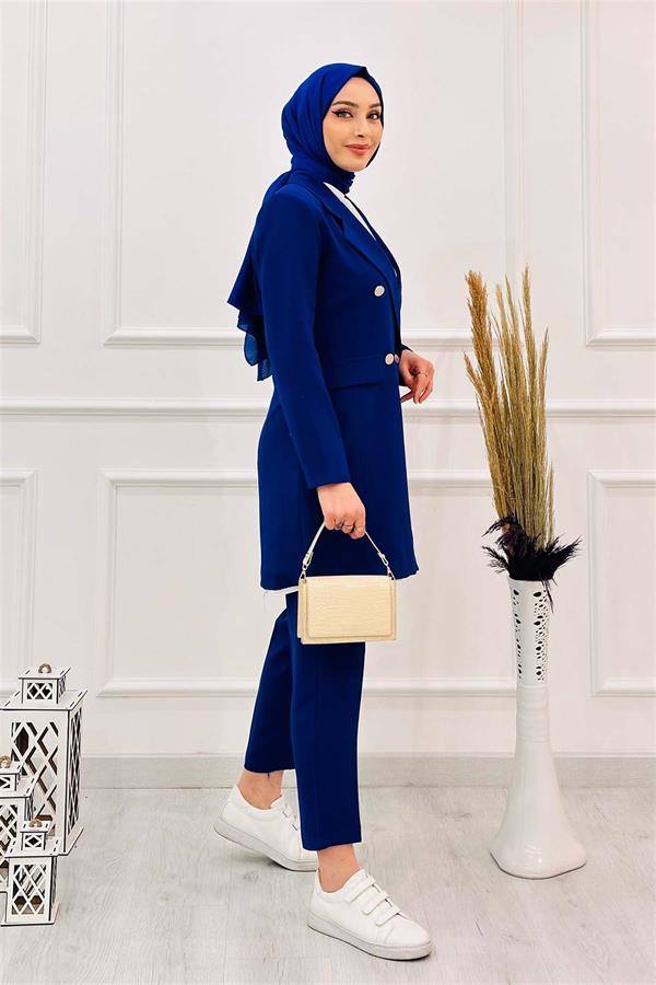 4 Düğmeli Ceketli Tkm 393 İndigo