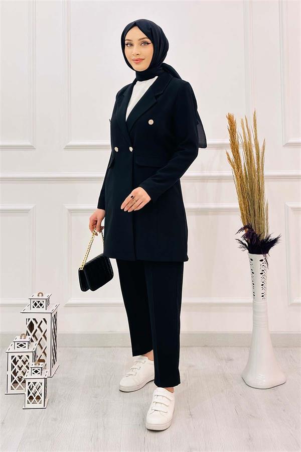 4 Düğmeli Ceketli Tkm 393 Siyah