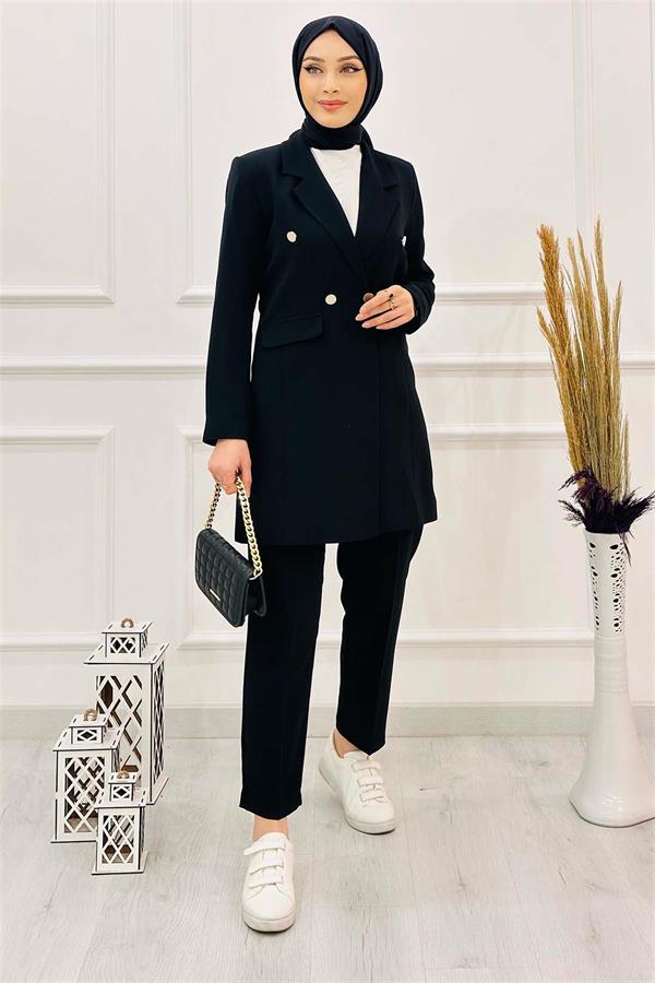 4 Düğmeli Ceketli Tkm 393 Siyah