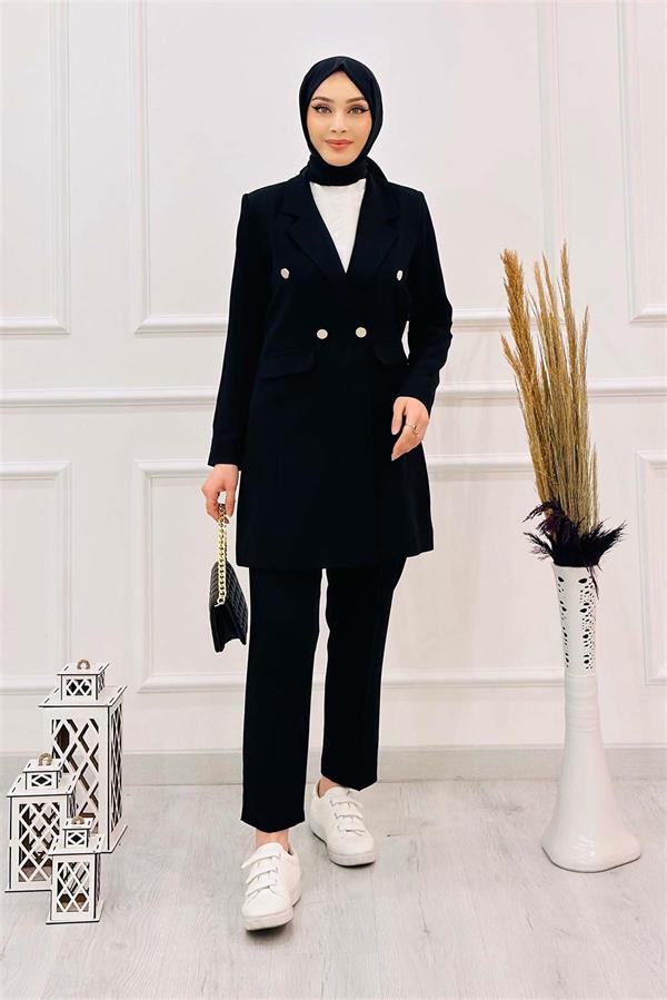 4 Düğmeli Ceketli Tkm 393 Siyah