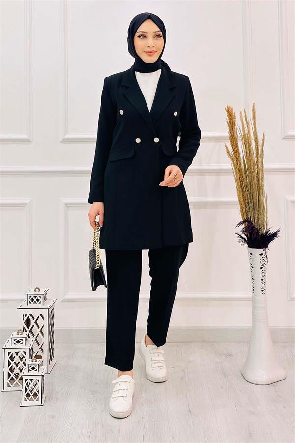 4 Düğmeli Ceketli Tkm 393 Siyah