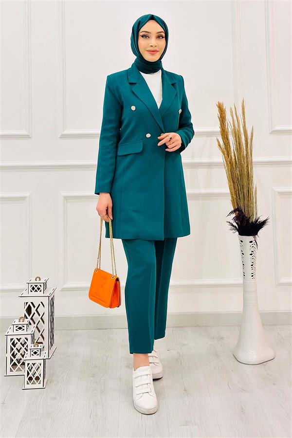 4 Düğmeli Ceketli Tkm 393 Yeşil