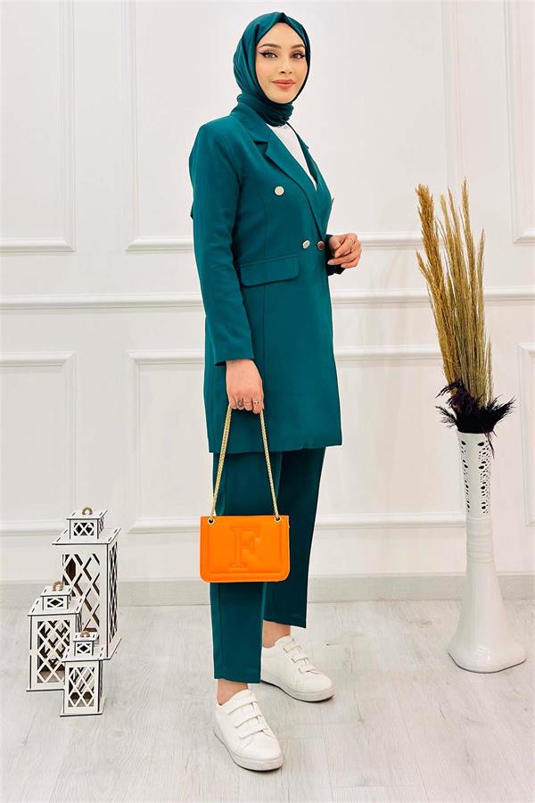 4 Düğmeli Ceketli Tkm 393 Yeşil