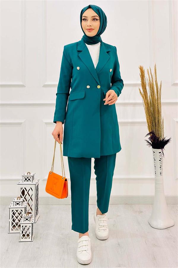 4 Düğmeli Ceketli Tkm 393 Yeşil