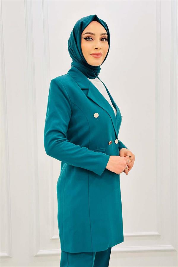 4 Düğmeli Ceketli Tkm 393 Yeşil